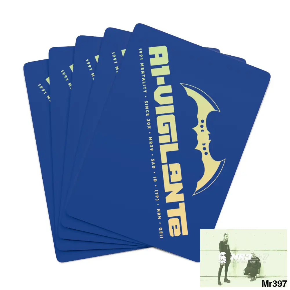 A1- Vigilante Custom Poker Cards 2.47’’ x 3.47’’ / White / Semi Glossy Paper products