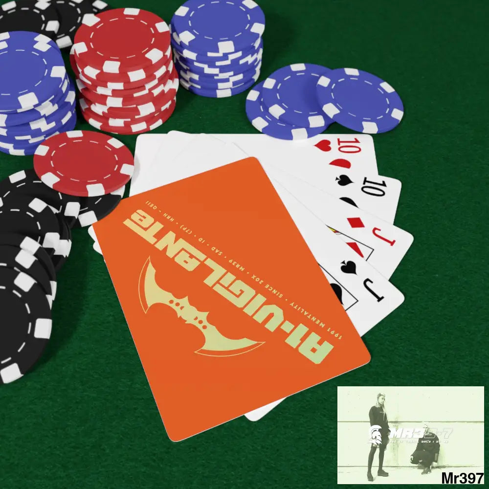 A1- Vigilante Custom Poker Cards 2.47’’ x 3.47’’ / White / Semi Glossy Paper products