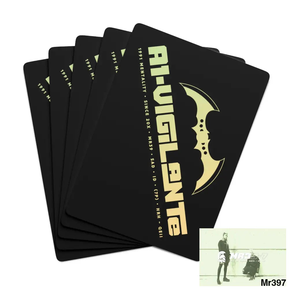 A1- Vigilante Custom Poker Cards 2.47’’ x 3.47’’ / White / Semi Glossy Paper products