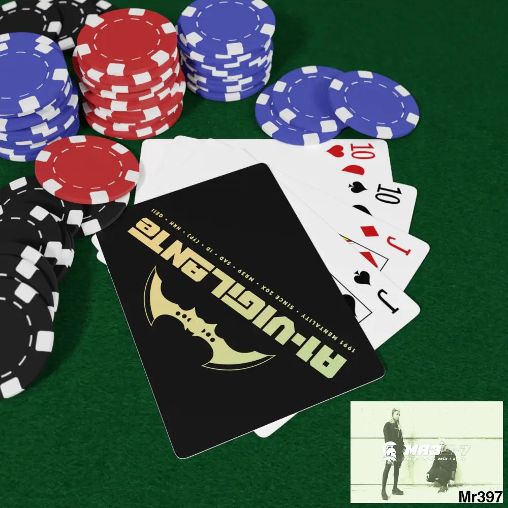 A1- Vigilante Custom Poker Cards 2.47’’ x 3.47’’ / White / Semi Glossy Paper products