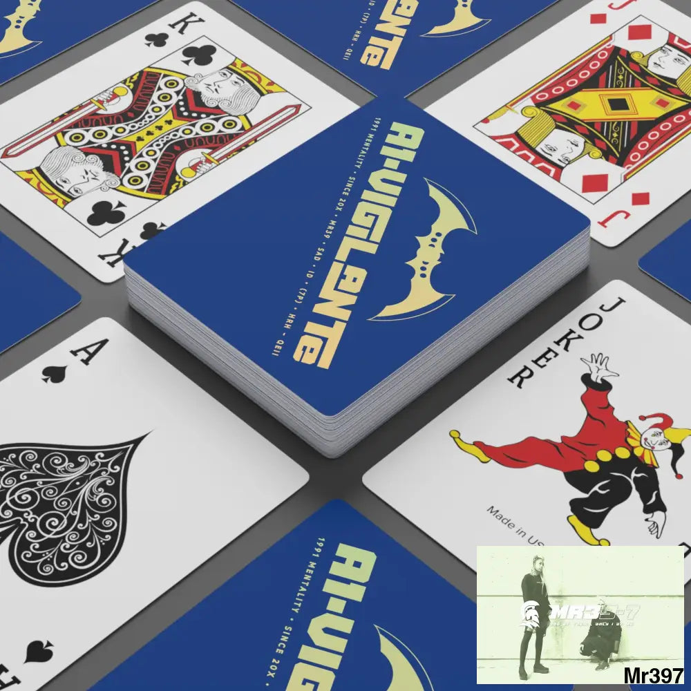 A1- Vigilante Custom Poker Cards 2.47’’ x 3.47’’ / White / Semi Glossy Paper products