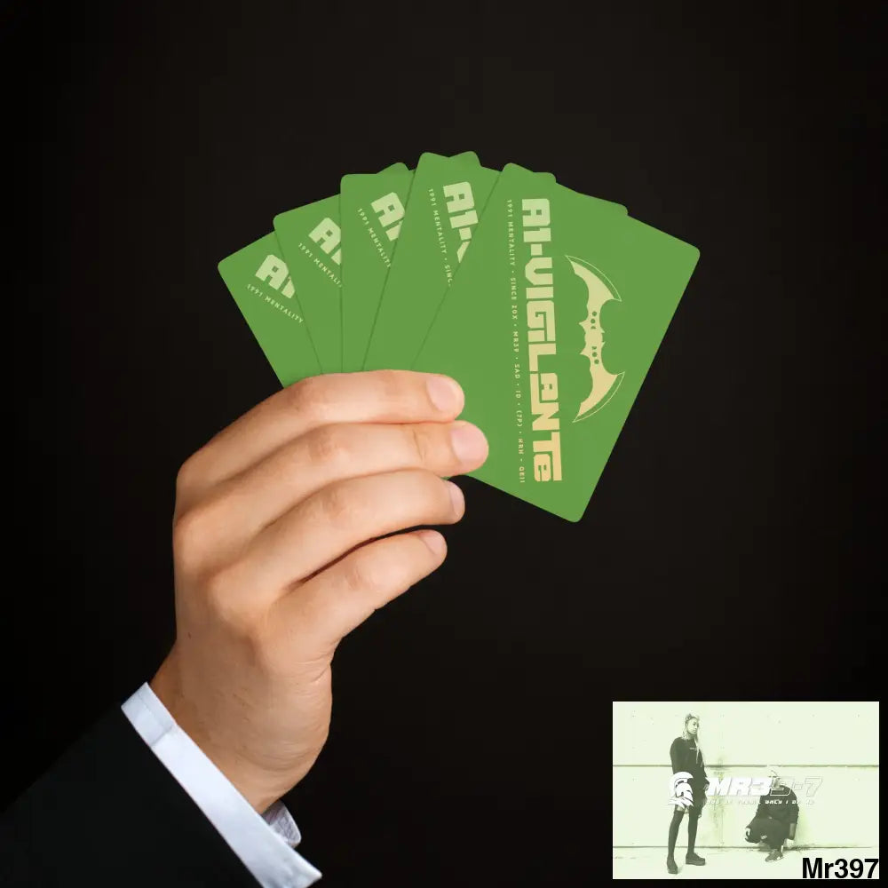 A1- Vigilante Custom Poker Cards 2.47’’ x 3.47’’ / White / Semi Glossy Paper products