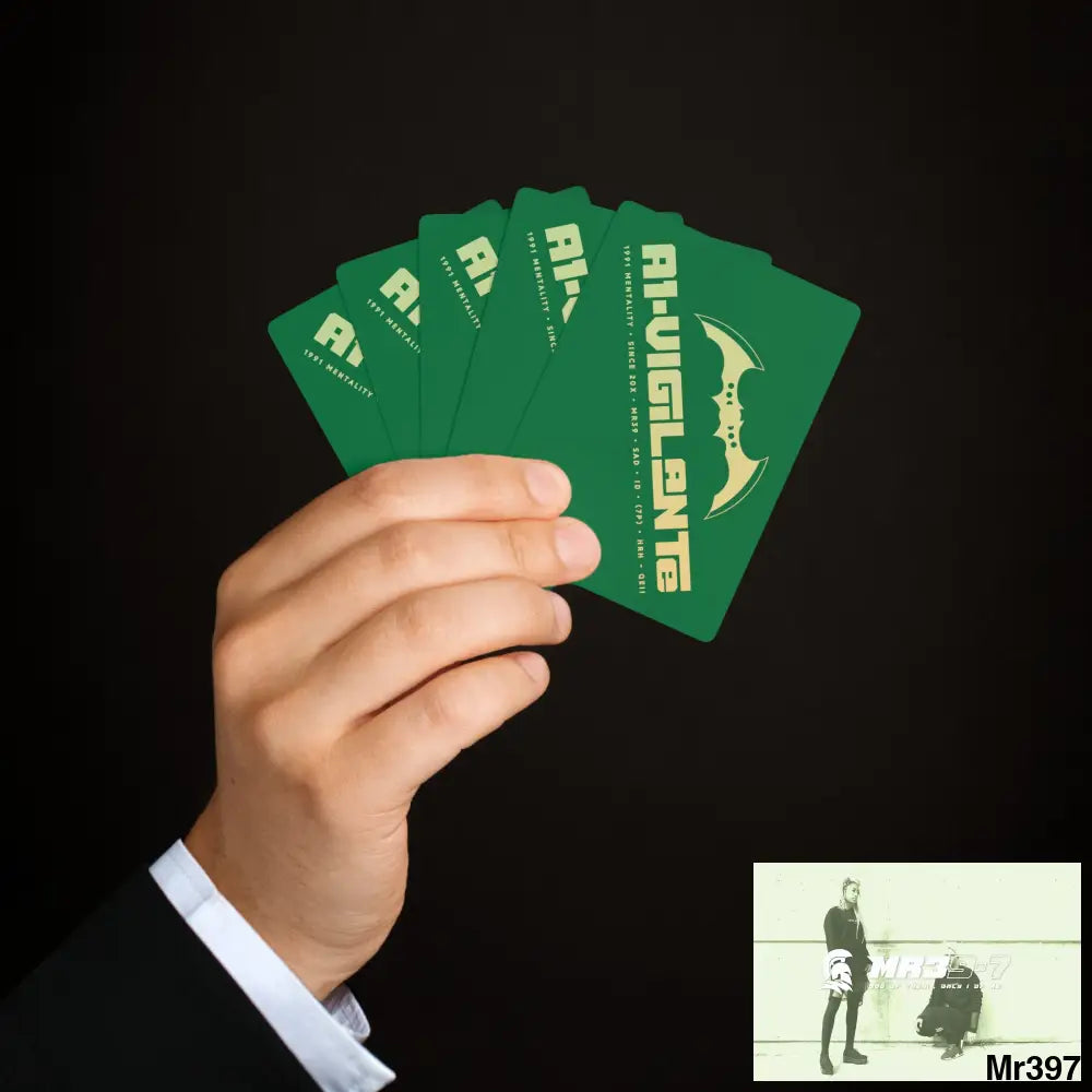 A1- Vigilante Custom Poker Cards 2.47’’ x 3.47’’ / White / Semi Glossy Paper products