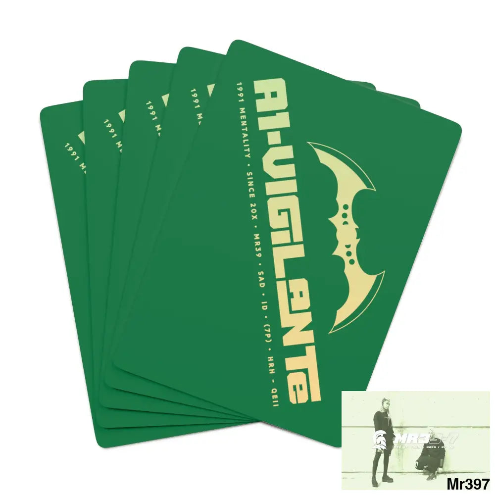 A1- Vigilante Custom Poker Cards 2.47’’ x 3.47’’ / White / Semi Glossy Paper products
