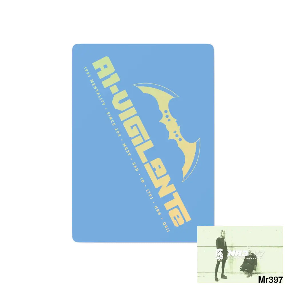 A1- Vigilante Custom Poker Cards 2.47’’ x 3.47’’ / White / Semi Glossy Paper products