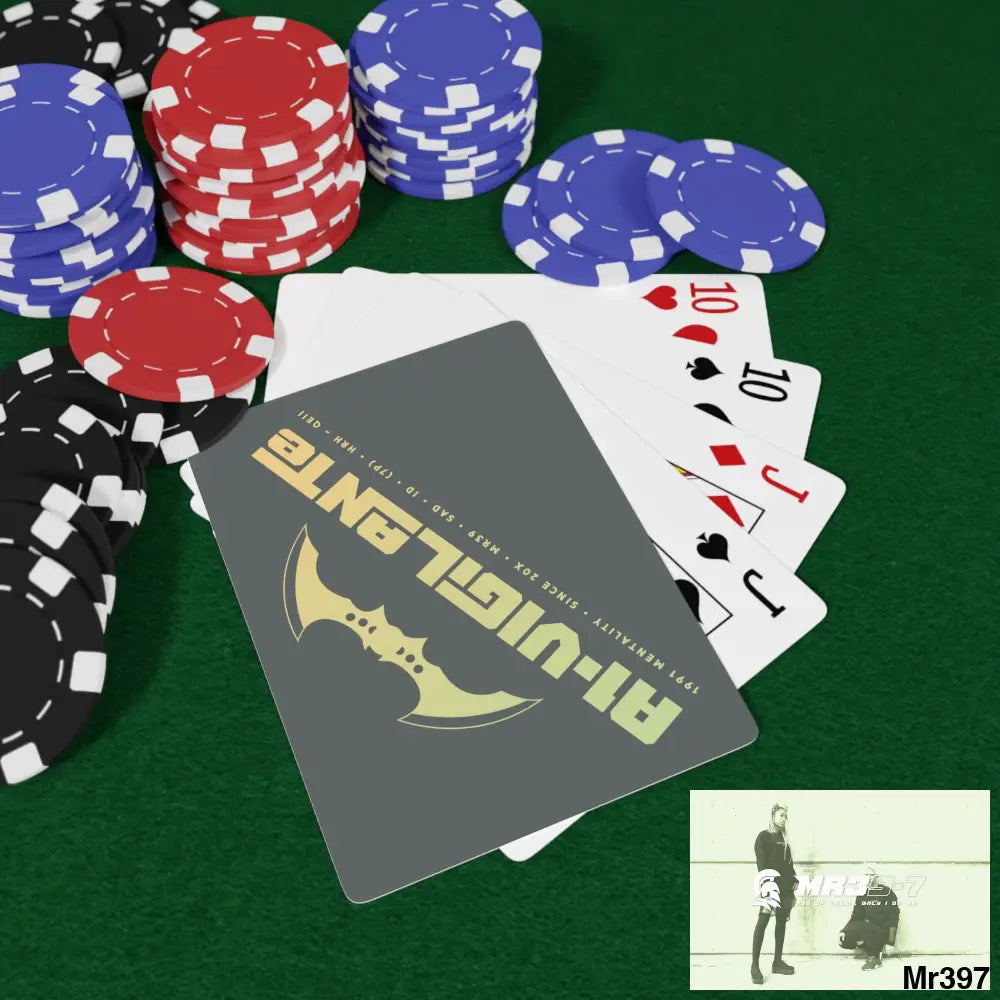 A1- Vigilante Custom Poker Cards 2.47’’ x 3.47’’ / White / Semi Glossy Paper products