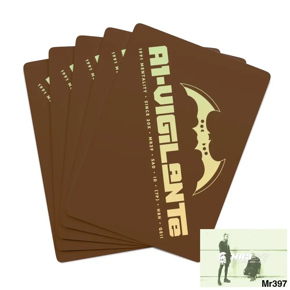 A1- Vigilante Custom Poker Cards 2.47’’ x 3.47’’ / White / Semi Glossy Paper products