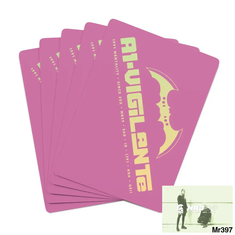 A1- Vigilante Custom Poker Cards 2.47’’ x 3.47’’ / White / Semi Glossy Paper products