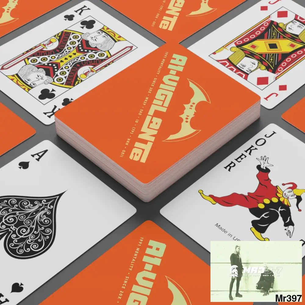 A1- Vigilante Custom Poker Cards 2.47’’ x 3.47’’ / White / Semi Glossy Paper products