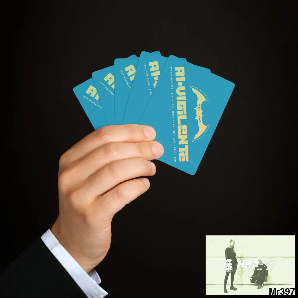 A1- Vigilante Custom Poker Cards 2.47’’ x 3.47’’ / White / Semi Glossy Paper products