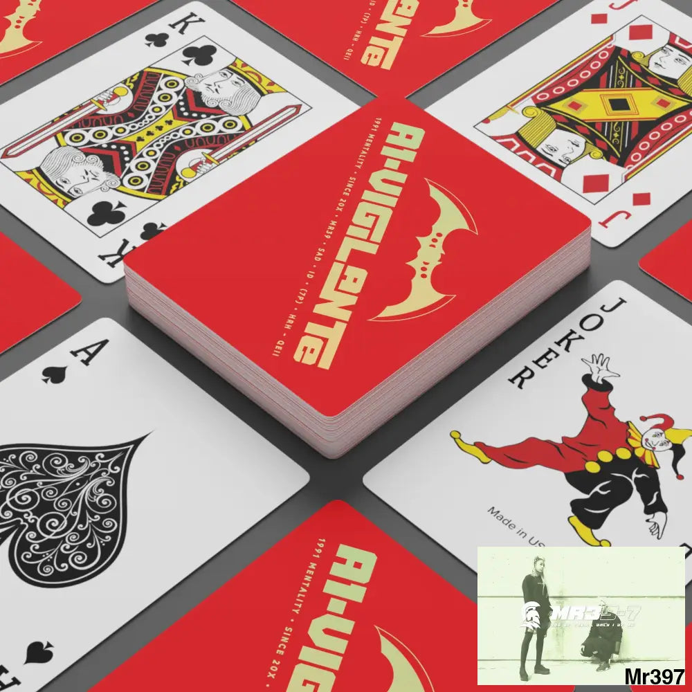 A1- Vigilante Custom Poker Cards 2.47’’ x 3.47’’ / White / Semi Glossy Paper products