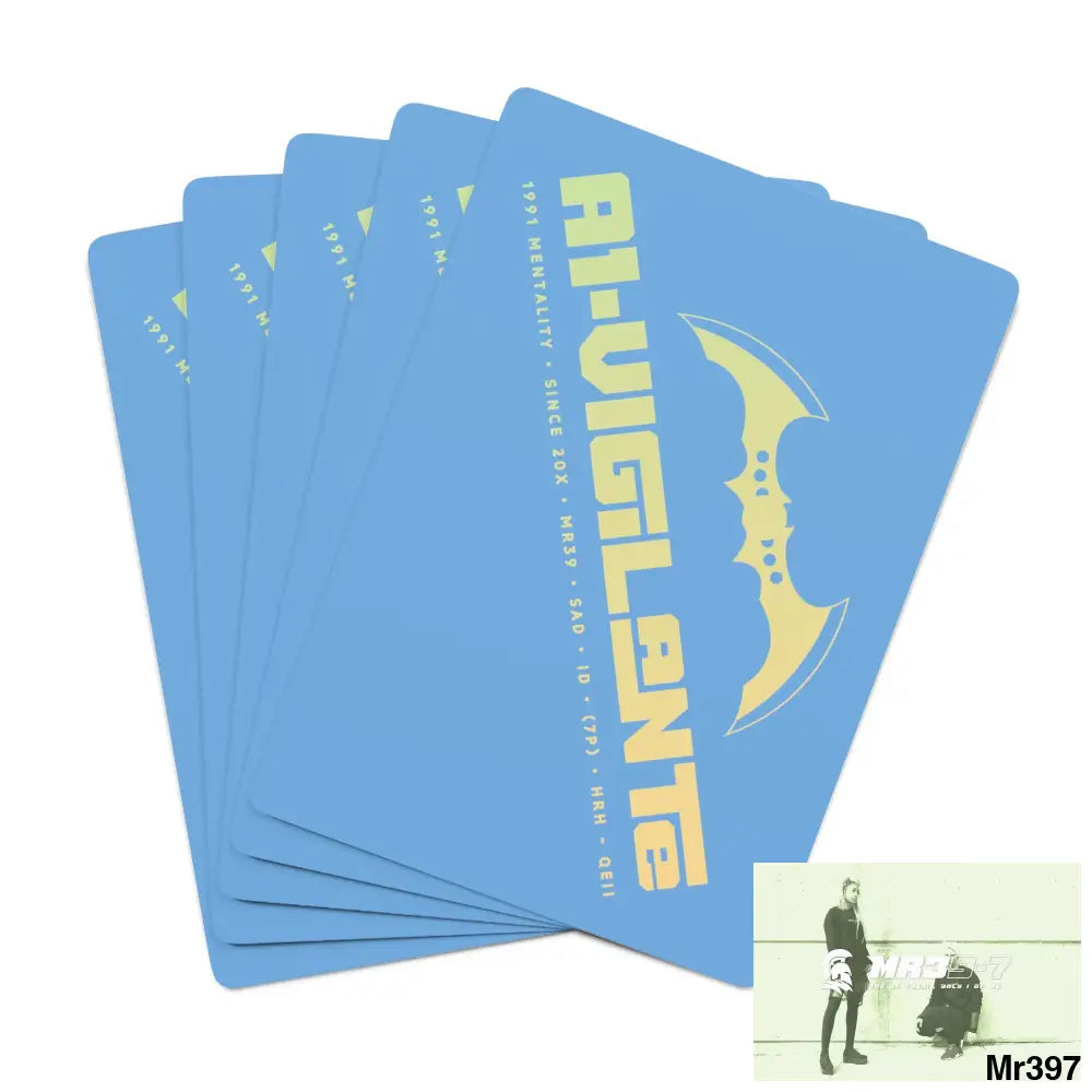 A1- Vigilante Custom Poker Cards 2.47’’ x 3.47’’ / White / Semi Glossy Paper products