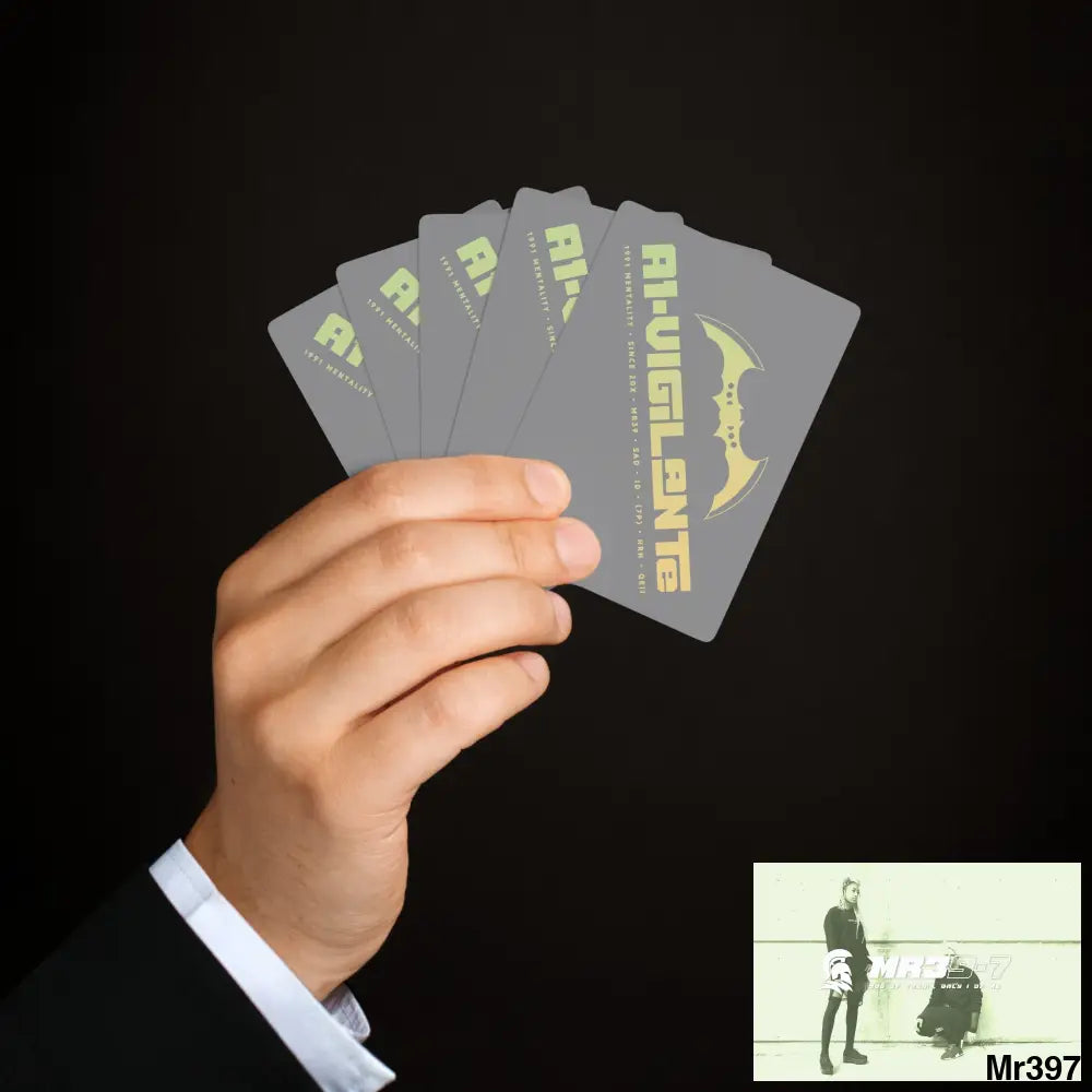 A1- Vigilante Custom Poker Cards 2.47’’ x 3.47’’ / White / Semi Glossy Paper products