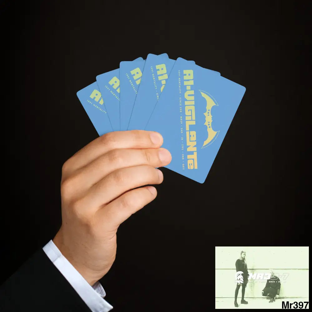 A1- Vigilante Custom Poker Cards 2.47’’ x 3.47’’ / White / Semi Glossy Paper products