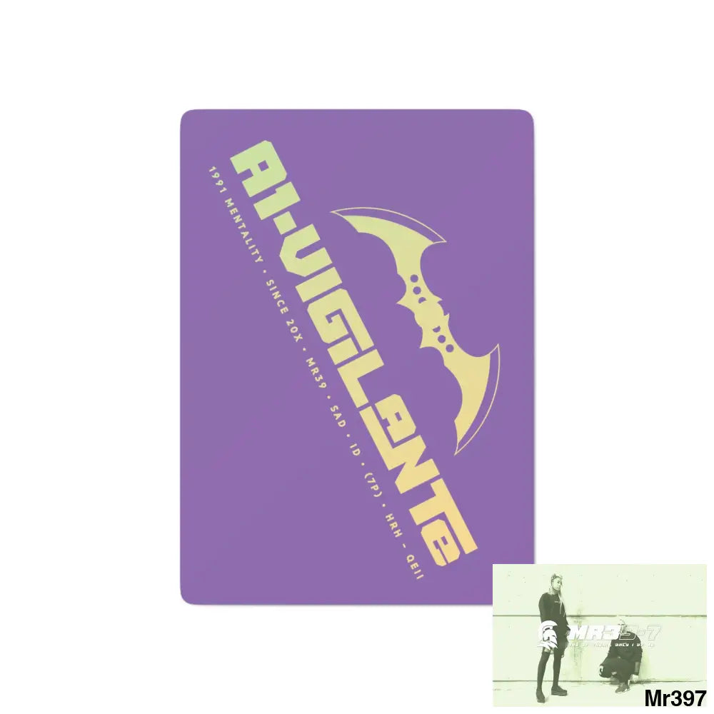 A1- Vigilante Custom Poker Cards 2.47’’ x 3.47’’ / White / Semi Glossy Paper products