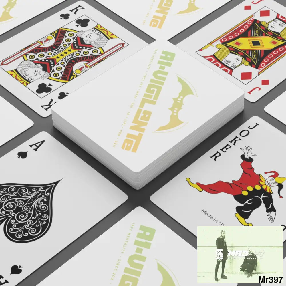 A1- Vigilante Custom Poker Cards 2.47’’ x 3.47’’ / White / Semi Glossy Paper products