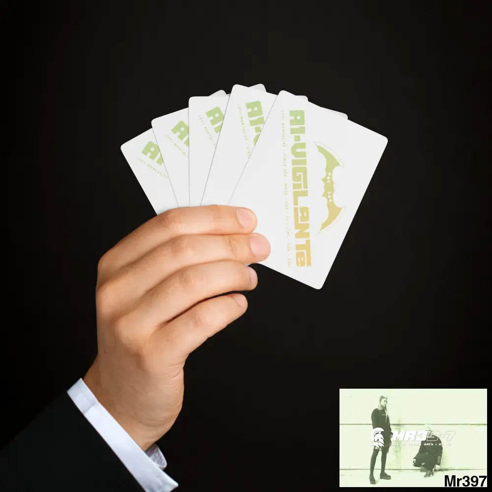 A1- Vigilante Custom Poker Cards 2.47’’ x 3.47’’ / White / Semi Glossy Paper products