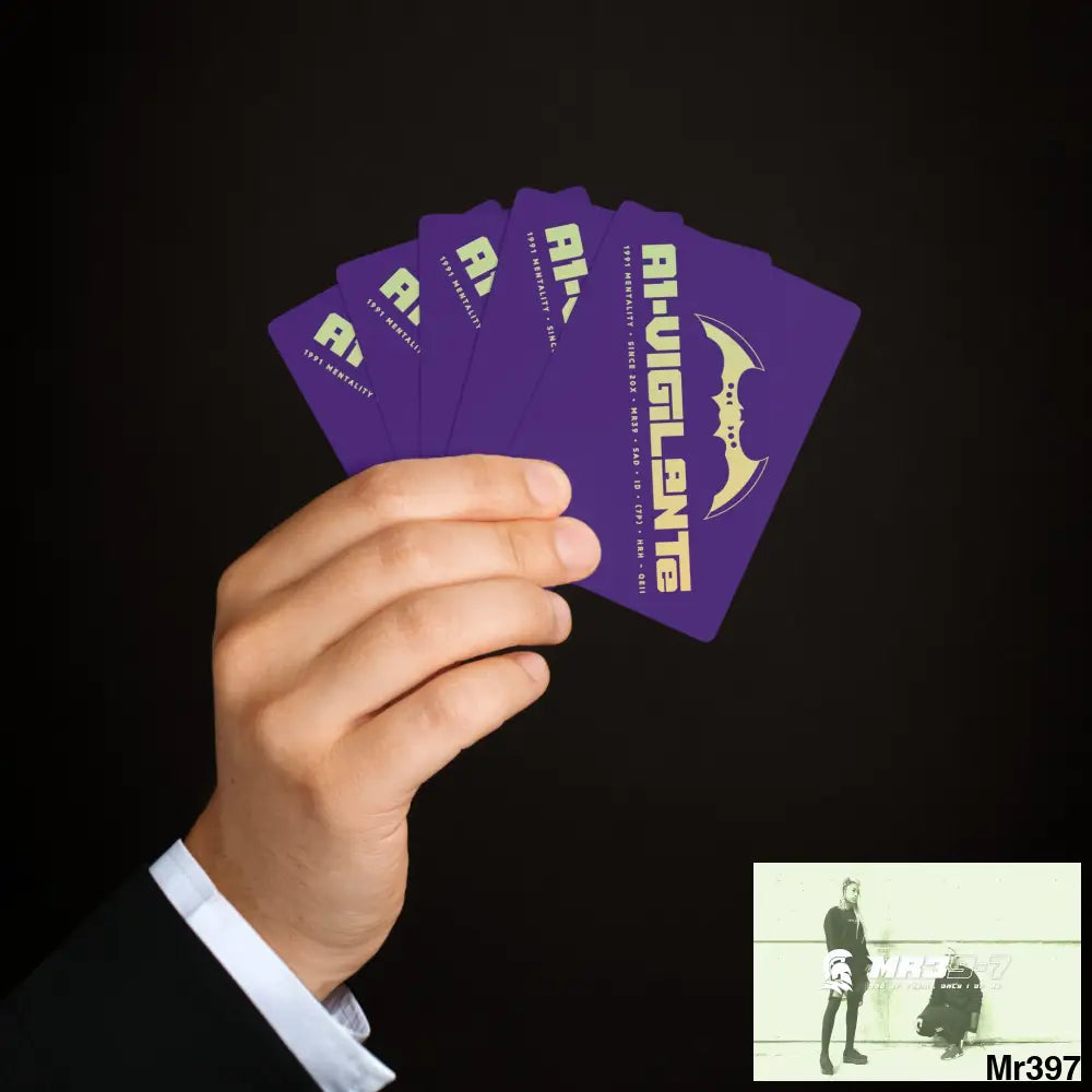 A1- Vigilante Custom Poker Cards 2.47’’ x 3.47’’ / White / Semi Glossy Paper products