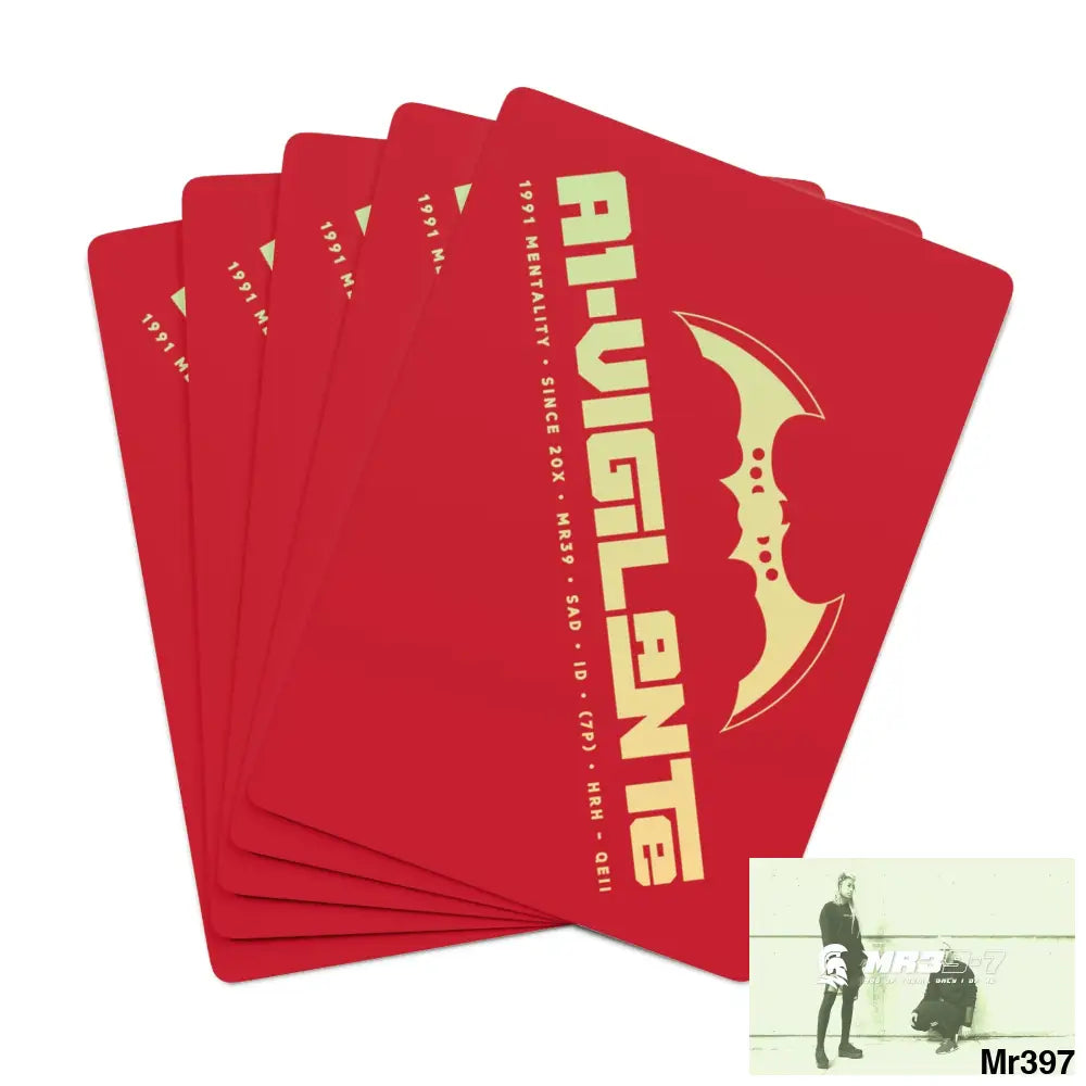 A1- Vigilante Custom Poker Cards 2.47’’ x 3.47’’ / White / Semi Glossy Paper products