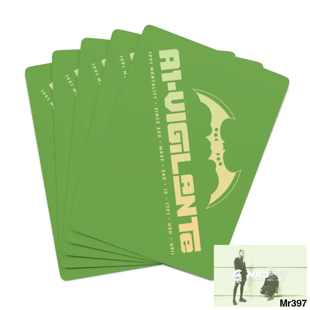 A1- Vigilante Custom Poker Cards 2.47’’ x 3.47’’ / White / Semi Glossy Paper products