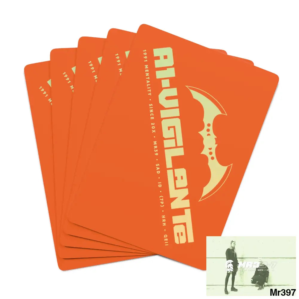 A1- Vigilante Custom Poker Cards 2.47’’ x 3.47’’ / White / Semi Glossy Paper products