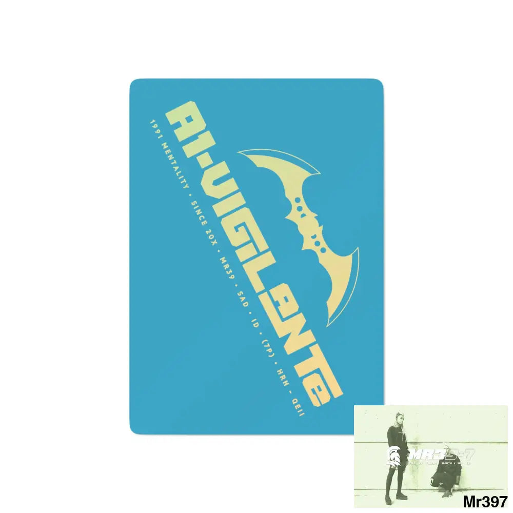 A1- Vigilante Custom Poker Cards 2.47’’ x 3.47’’ / White / Semi Glossy Paper products