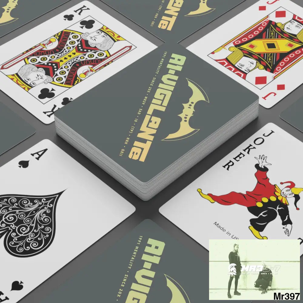 A1- Vigilante Custom Poker Cards 2.47’’ x 3.47’’ / White / Semi Glossy Paper products
