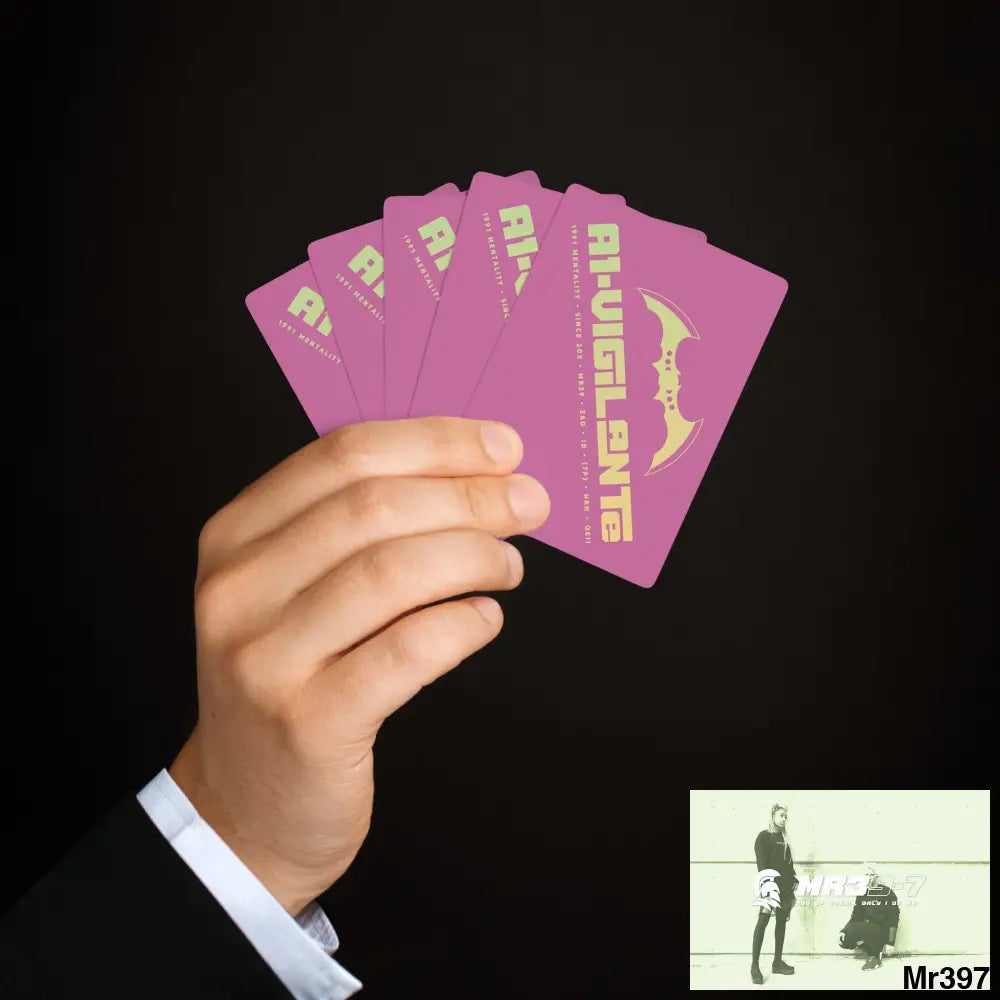 A1- Vigilante Custom Poker Cards 2.47’’ x 3.47’’ / White / Semi Glossy Paper products