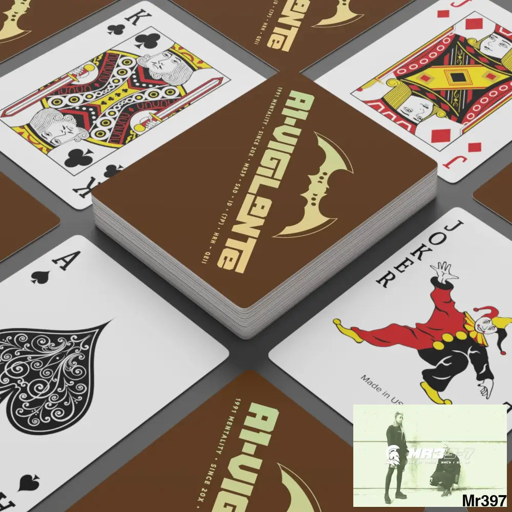 A1- Vigilante Custom Poker Cards 2.47’’ x 3.47’’ / White / Semi Glossy Paper products