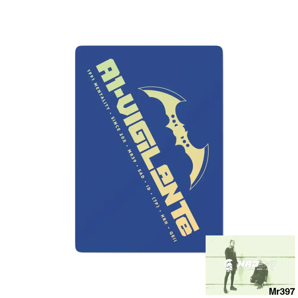 A1- Vigilante Custom Poker Cards 2.47’’ x 3.47’’ / White / Semi Glossy Paper products