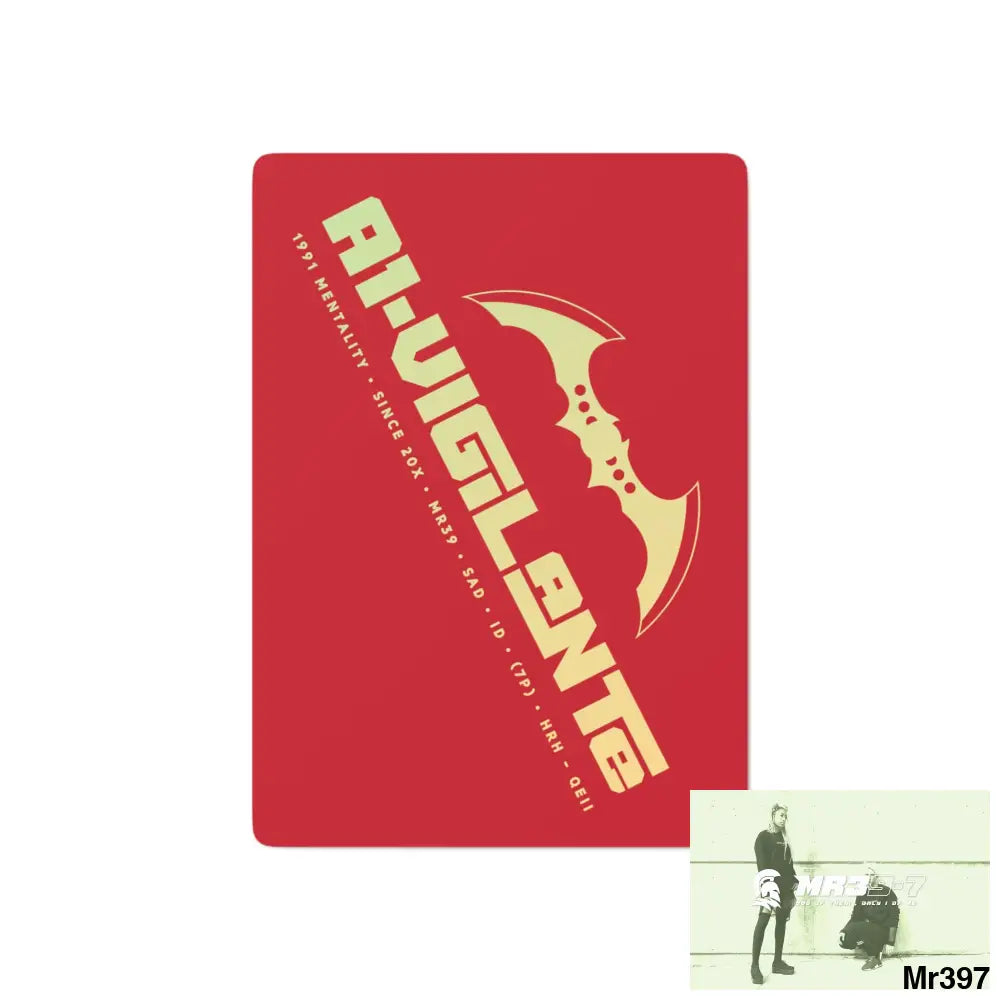 A1- Vigilante Custom Poker Cards 2.47’’ x 3.47’’ / White / Semi Glossy Paper products