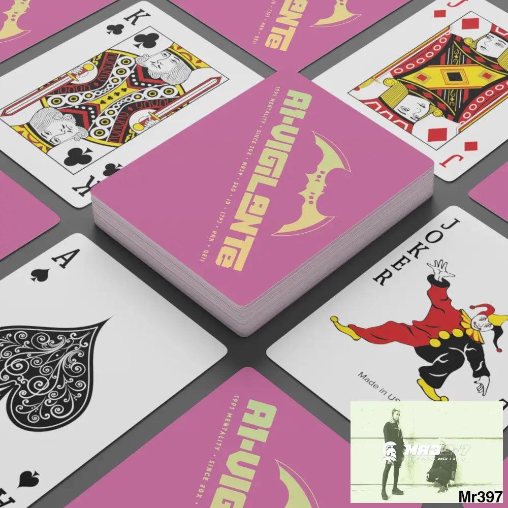 A1- Vigilante Custom Poker Cards 2.47’’ x 3.47’’ / White / Semi Glossy Paper products