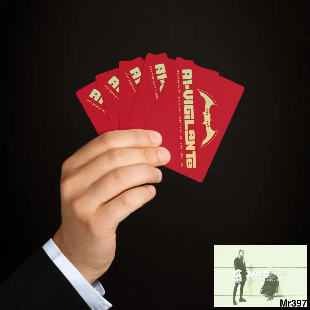 A1- Vigilante Custom Poker Cards 2.47’’ x 3.47’’ / White / Semi Glossy Paper products