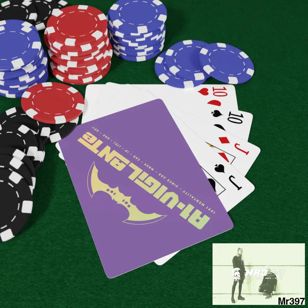 A1- Vigilante Custom Poker Cards 2.47’’ x 3.47’’ / White / Semi Glossy Paper products