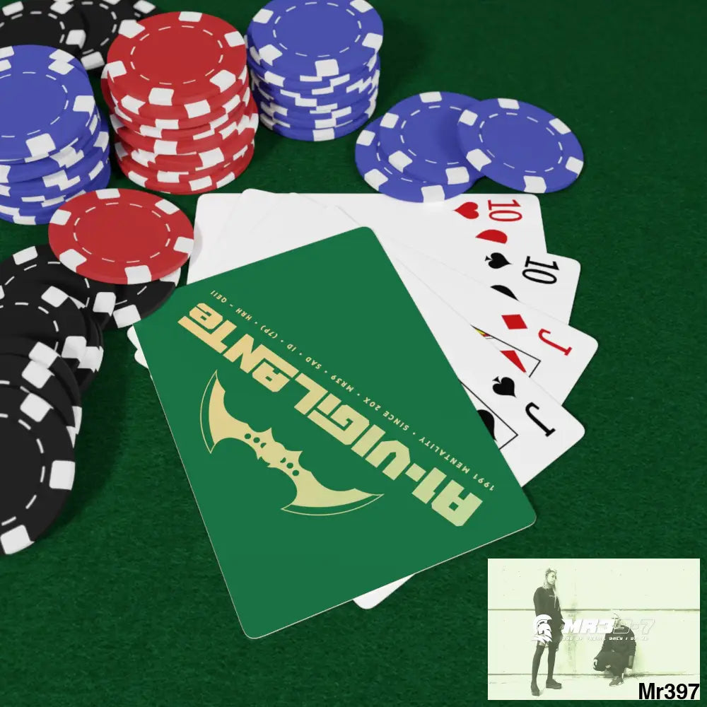A1- Vigilante Custom Poker Cards 2.47’’ x 3.47’’ / White / Semi Glossy Paper products