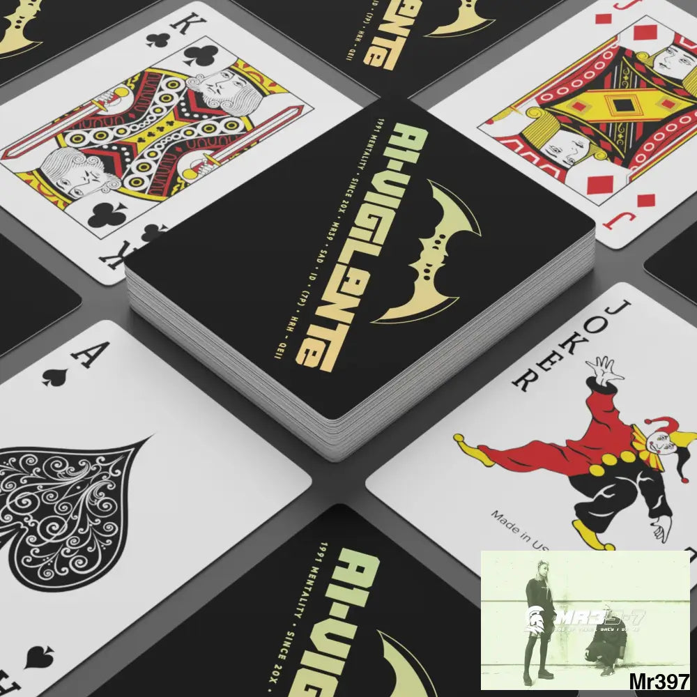 A1- Vigilante Custom Poker Cards 2.47’’ x 3.47’’ / White / Semi Glossy Paper products