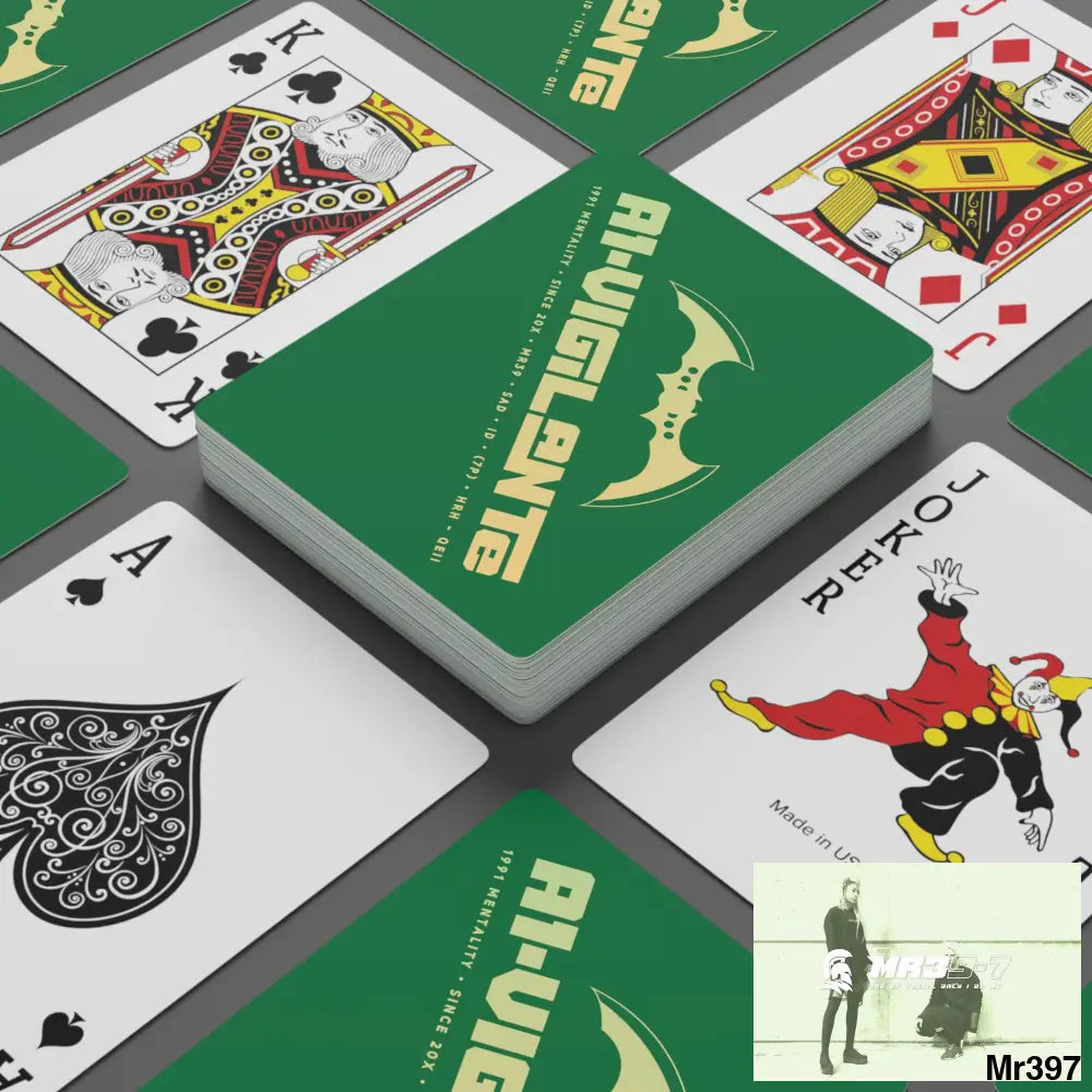 A1- Vigilante Custom Poker Cards 2.47’’ x 3.47’’ / White / Semi Glossy Paper products