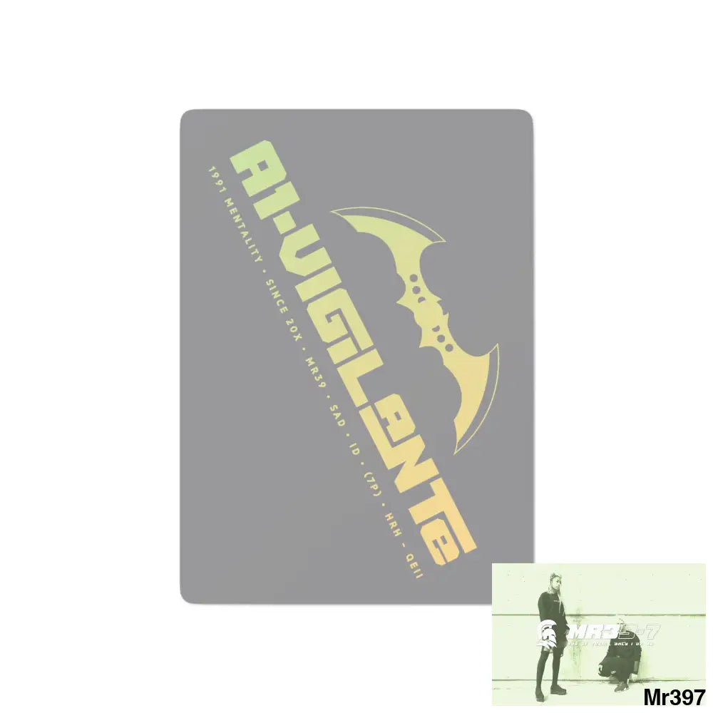 A1- Vigilante Custom Poker Cards 2.47’’ x 3.47’’ / White / Semi Glossy Paper products