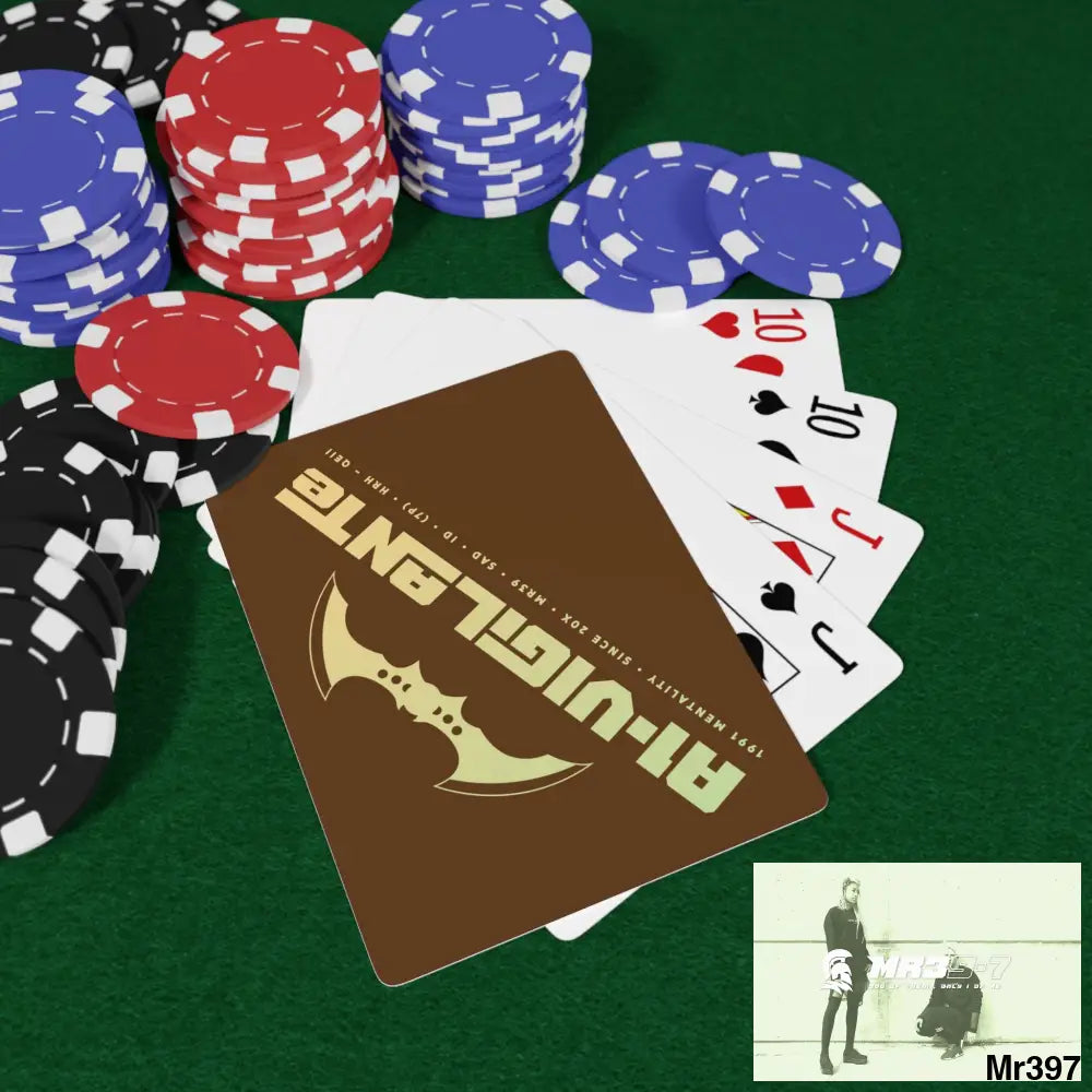 A1- Vigilante Custom Poker Cards 2.47’’ x 3.47’’ / White / Semi Glossy Paper products