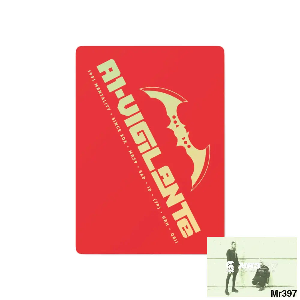 A1- Vigilante Custom Poker Cards 2.47’’ x 3.47’’ / White / Semi Glossy Paper products