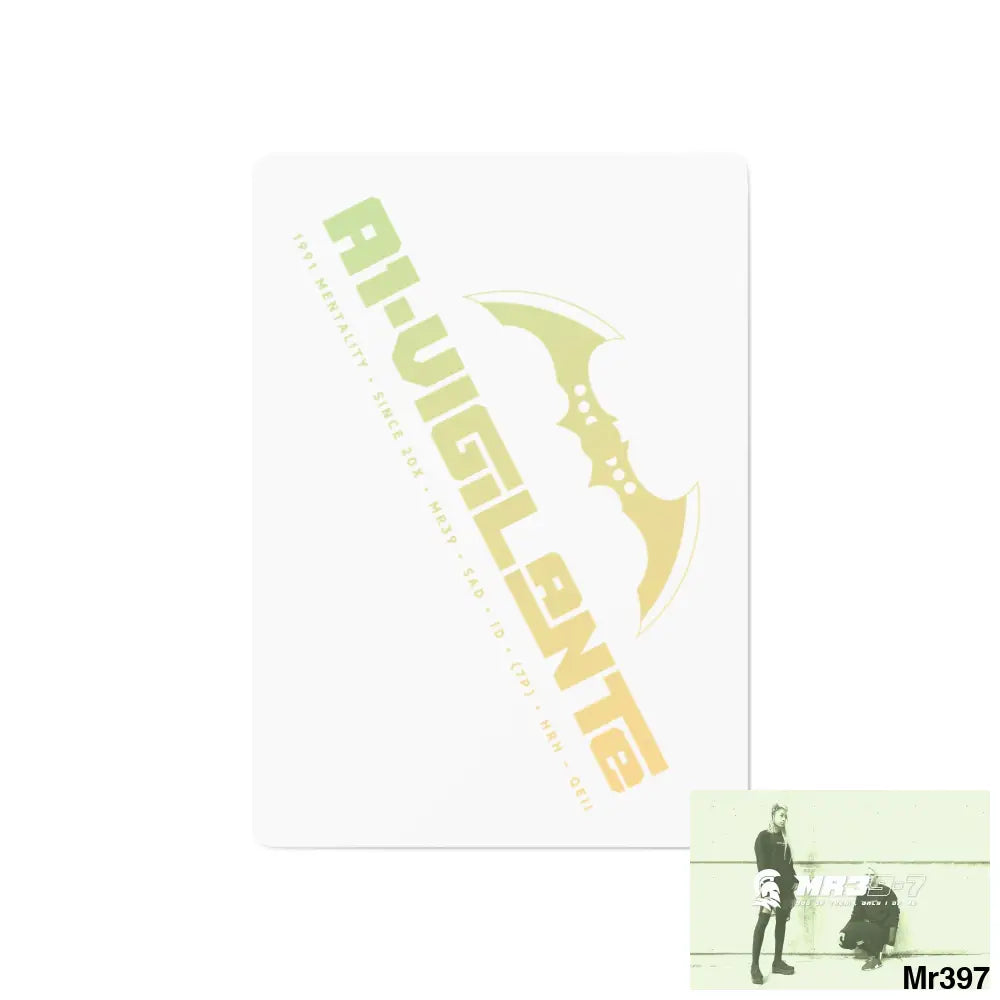 A1- Vigilante Custom Poker Cards 2.47’’ x 3.47’’ / White / Semi Glossy Paper products