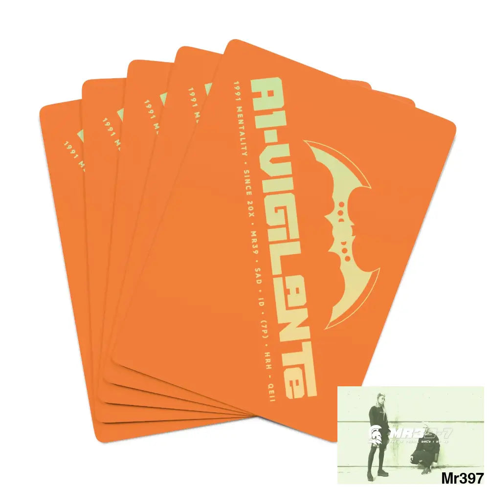 A1- Vigilante Custom Poker Cards 2.47’’ x 3.47’’ / White / Semi Glossy Paper products