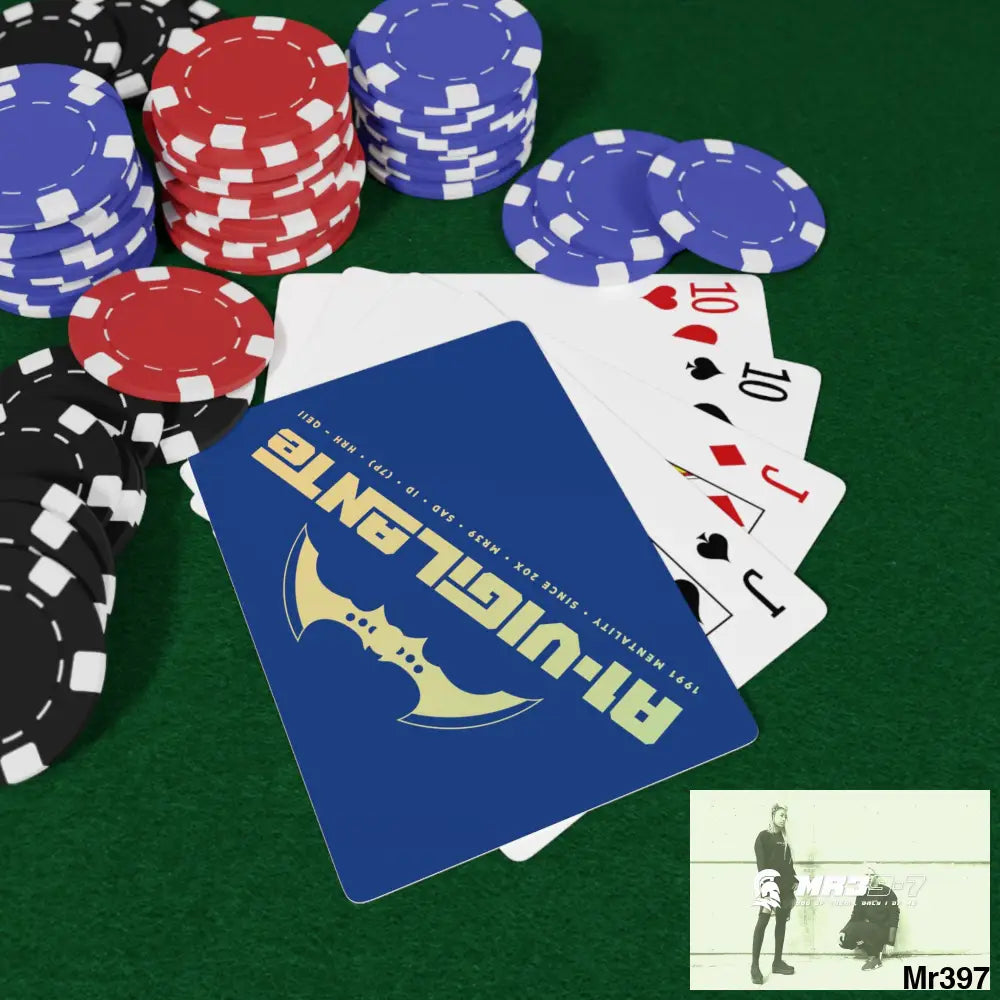 A1- Vigilante Custom Poker Cards 2.47’’ x 3.47’’ / White / Semi Glossy Paper products