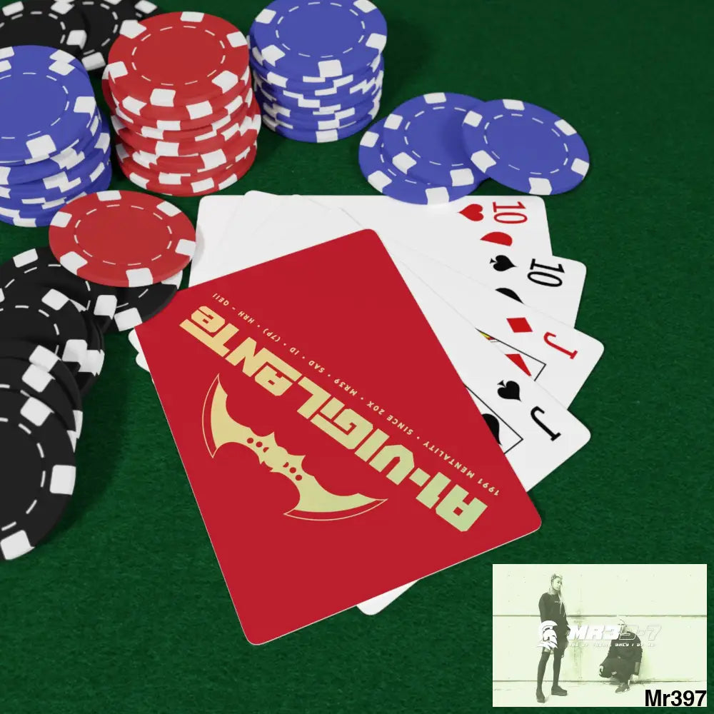 A1- Vigilante Custom Poker Cards 2.47’’ x 3.47’’ / White / Semi Glossy Paper products
