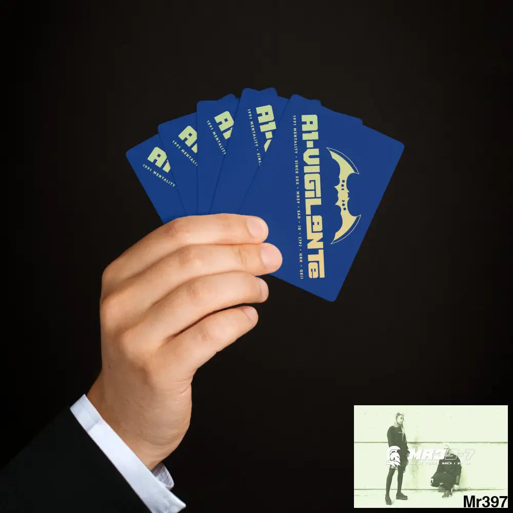 A1- Vigilante Custom Poker Cards 2.47’’ x 3.47’’ / White / Semi Glossy Paper products