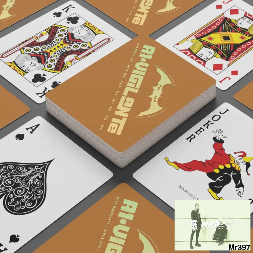 A1- Vigilante Custom Poker Cards 2.47’’ x 3.47’’ / White / Semi Glossy Paper products
