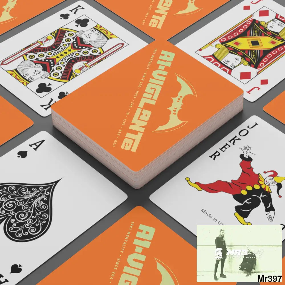 A1- Vigilante Custom Poker Cards 2.47’’ x 3.47’’ / White / Semi Glossy Paper products