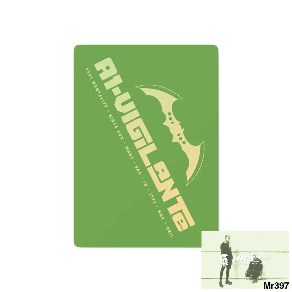 A1- Vigilante Custom Poker Cards 2.47’’ x 3.47’’ / White / Semi Glossy Paper products