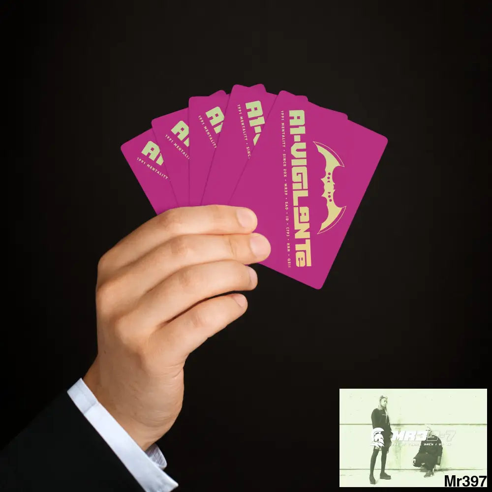 A1- Vigilante Custom Poker Cards 2.47’’ x 3.47’’ / White / Semi Glossy Paper products