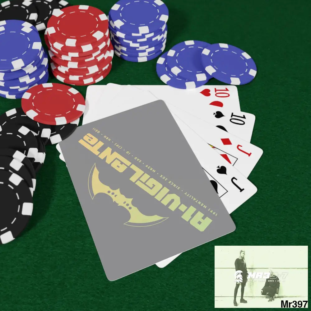 A1- Vigilante Custom Poker Cards 2.47’’ x 3.47’’ / White / Semi Glossy Paper products